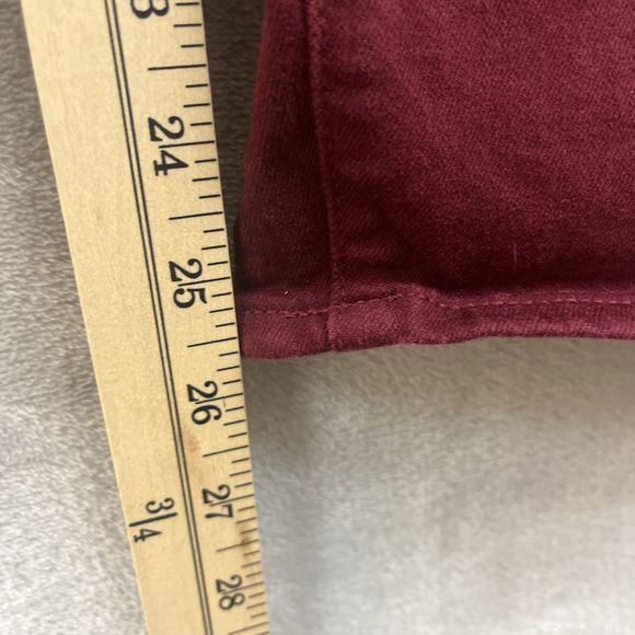 Chico’s Pull On Jegging Ankle Pants 3 16 R Red Denim Twill Stretch Waist - Picture 7 of 7